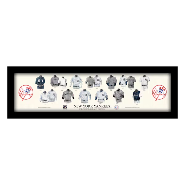 New York Yankees Cooperstown Collection Framed Uniform Heritage Art Print