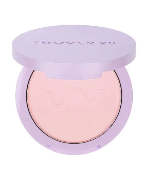 Tower 28 Getset Blur + Set Pressed Powder in Palisades Pink.