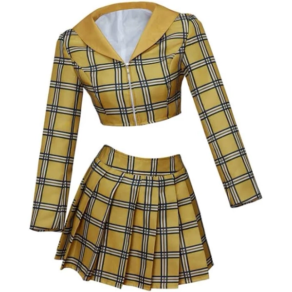 Women's 90s Plaid Skirt and Blazer Set