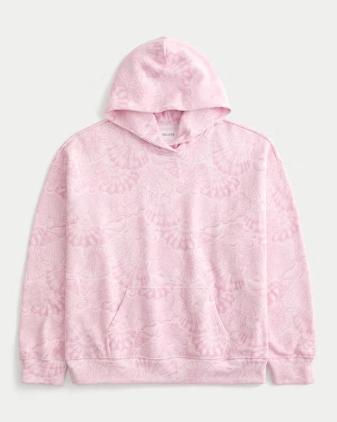 Hollister Feel Good Oversized Seashell Print Hoodie
