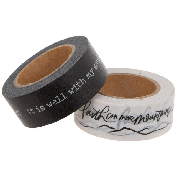 Black &amp; White Faith Washi Tape
