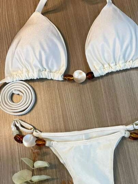 Bikinx 2025 New Women's Sexy European And American Bikini Solid Color Two Pieces Swimsuit