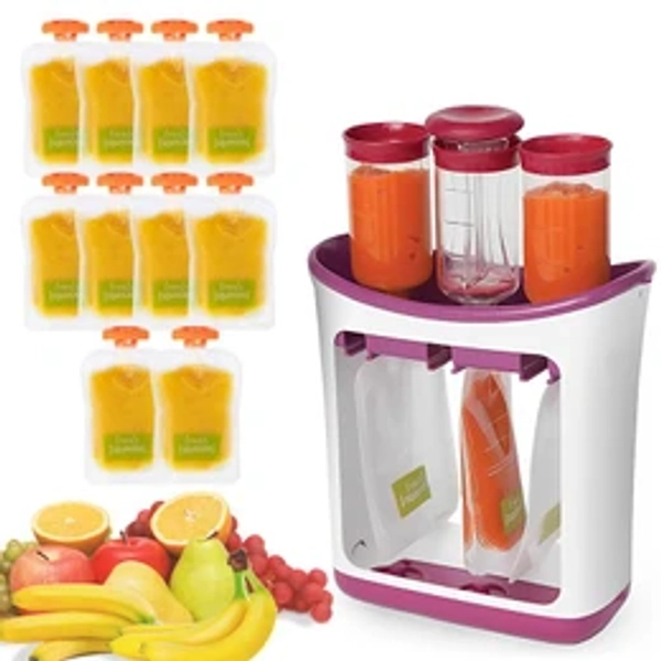 Pouch Filling Station for Puree Food (Includes 10 Single-Use Pouches)