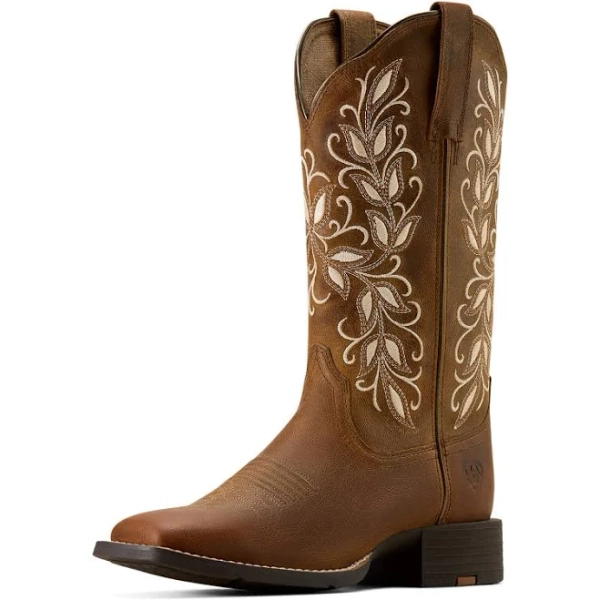 Ariat Women's Round Up Holly Wide Square Toe Western Boots