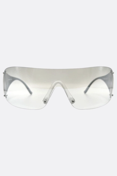 Giant Vintage Zipper Y2K Shield Sunglasses