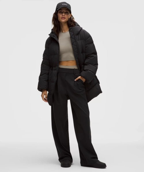 Cinch-Waist 600-Down-Fill Puffer - Black - M