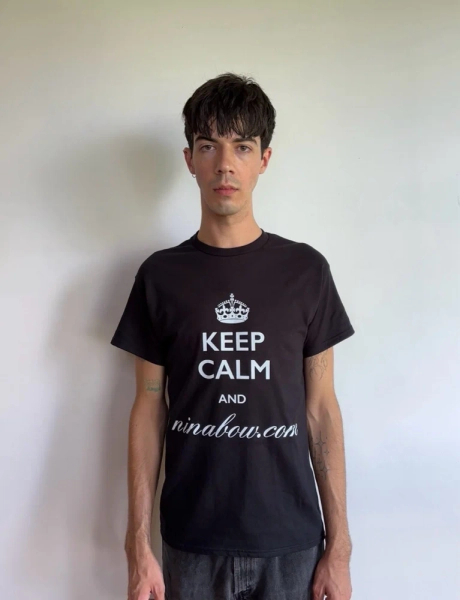 Keep calm and ninabow.com tee/ Black