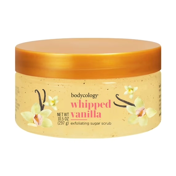 Bodycology Exfoliating Sugar Scrub, Whipped Vanilla, 10.5 oz