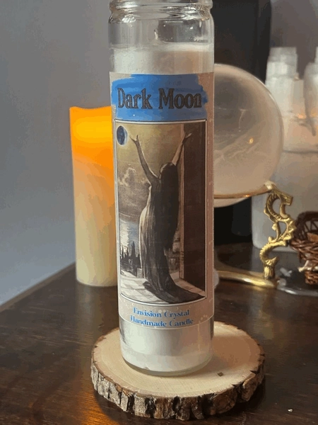 New Moon Spell Candle - With Bay Leaves & Bay Scented - Affirmation Included — Envision Crystal - Believe In Magic