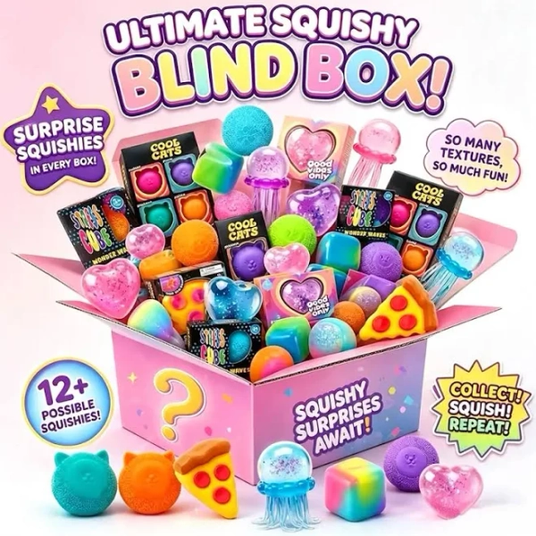 100+ Pieces Assorted Squishy Figures Blind Box Surprise Toy