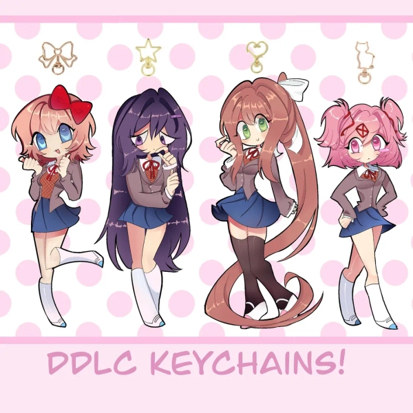 SALE! Doki Doki Literature Club Keychains! || DDLC - Etsy