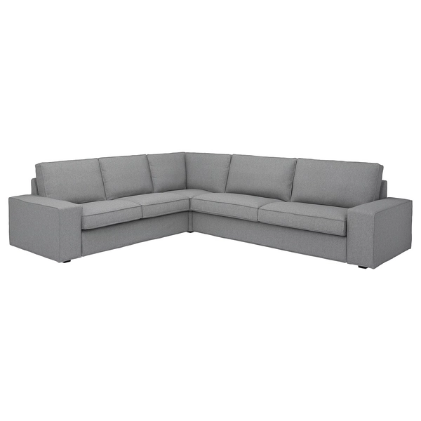 KIVIK sectional, 5-seat corner, Tibbleby beige/gray  - IKEA