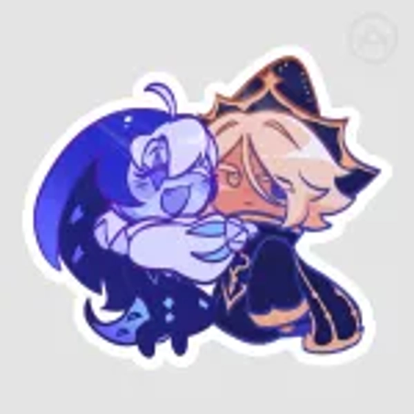 Shadowrecluse Hug Sticker by Nico ☀️ - ACGGOODS