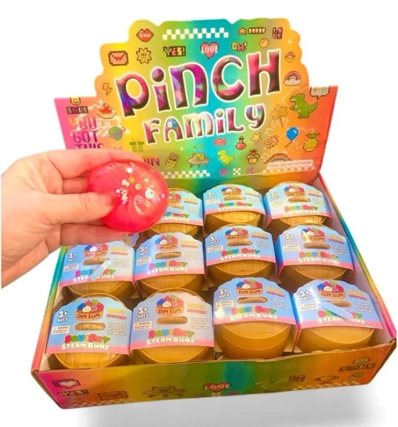 FULL CASE OF 24 VIRAL PINCH FAMILY DIM SUM SQUISHY STEAM BUNZ