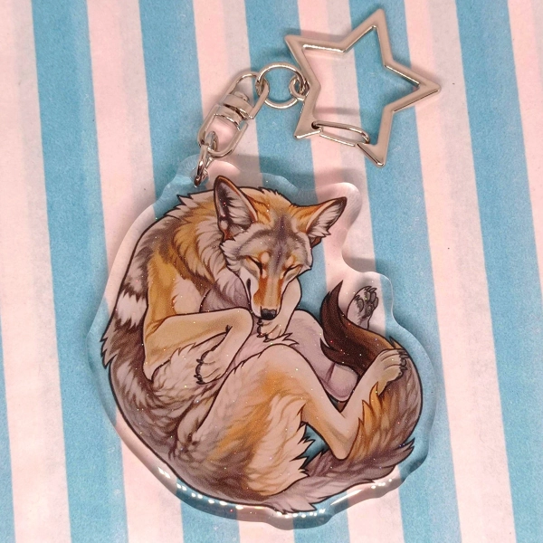 Coyote Acrylic Keyring