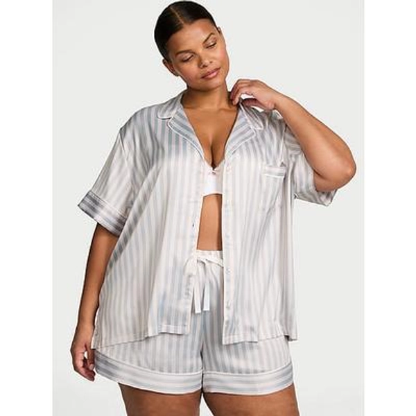 Glazed Satin Short Pajama Set, Print, XL - Women's Sets - Victoria's Secret