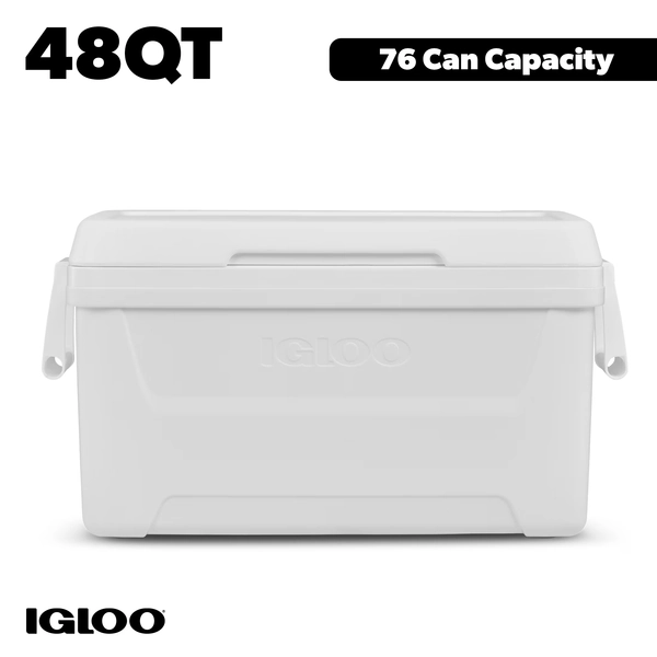 Igloo 48 QT Laguna Hard Sided Ice Chest Cooler, White - Walmart.com