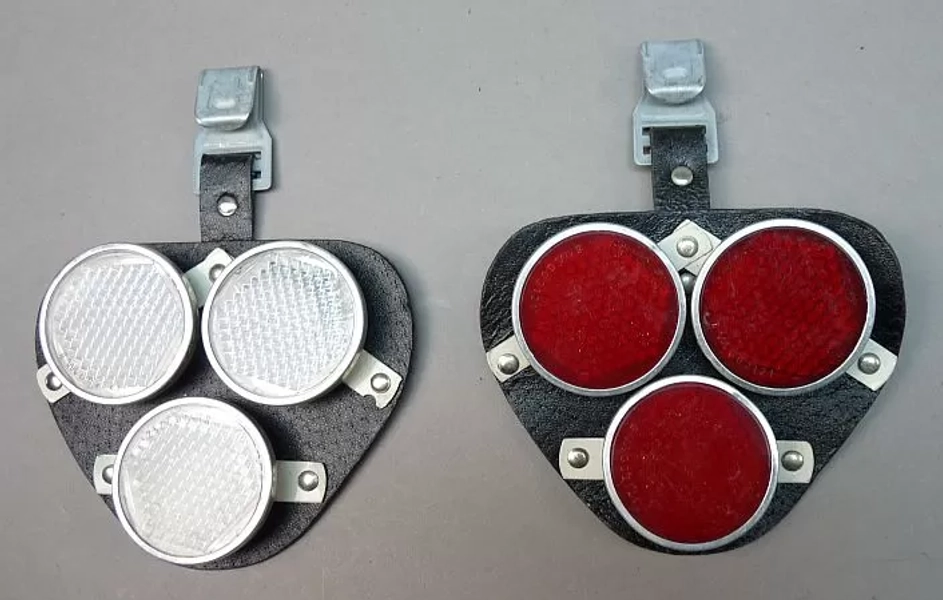 Driehoek Reflector Wit&Rood