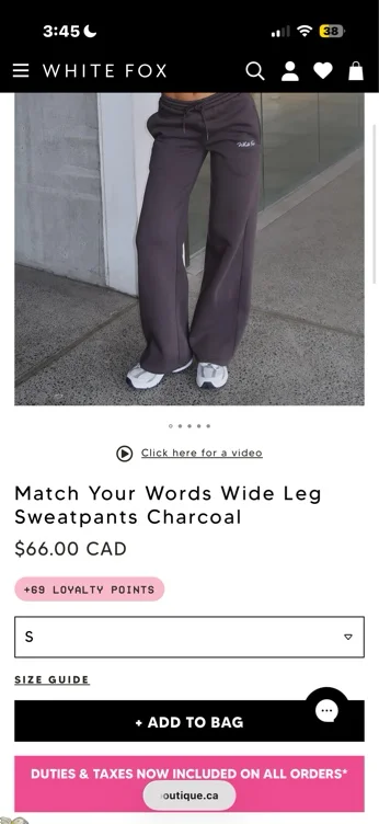 White fox pants 