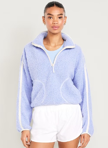 Old Navy Loose Sherpa Quarter-Zip Pullover 