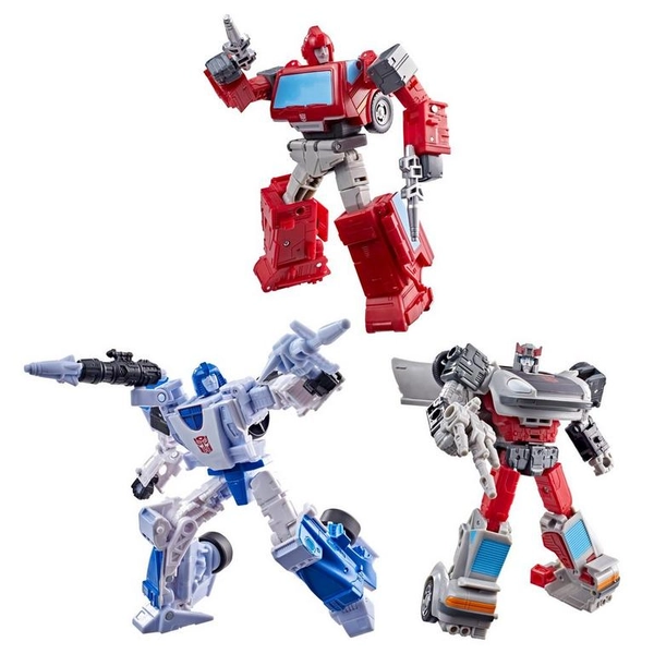 Hasbro Transformers Age of the Primes Deluxe Class Autobot Mirage, Bluestreak and Voyager Class Ironhide Action Figure Set