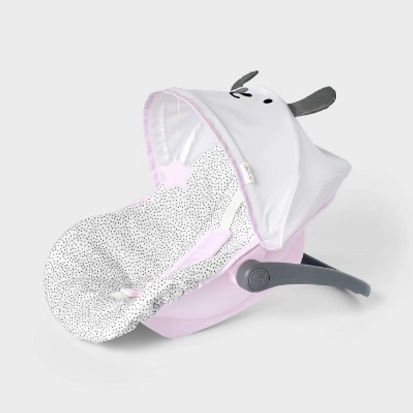 Gray Dot Dog Doll Car Carrier for 14" - 16" Dolls - Gigglescape™: Baby Doll Car Seat Accessory, Recycled Materials, Includes Seat
