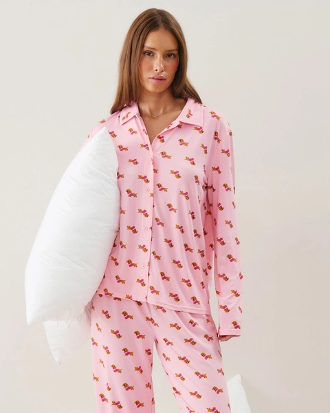 Ensemble de pyjama en jersey à motifs teckels