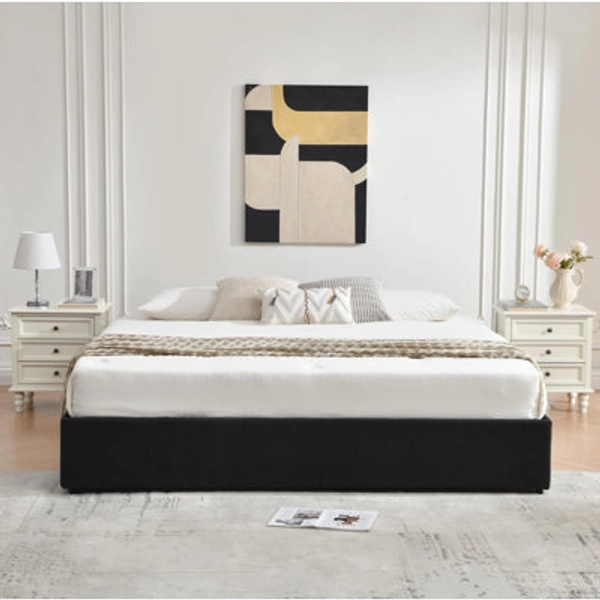 Ebern Designs Schernik Upholstered  4 Drawers Storage Platform Bed