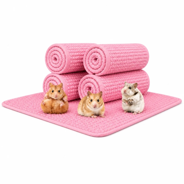 Guinea Pig Fleece Cage Liners, 4 Pack Washable Chenille Bedding Mats, Soft Absorbent Reusable Pee Pads with Non-Slip Backing for Rabbits, Hamsters, Chinchillas, Small Pets - Walmart.com