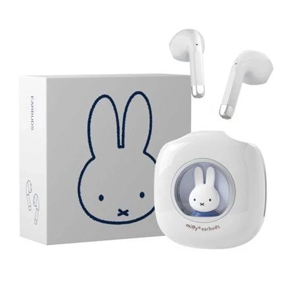 Miffy Bluetooth Wireless Earbuds Headset BuleIPX5 Waterproof Ear Buds Headphones, Size: Small