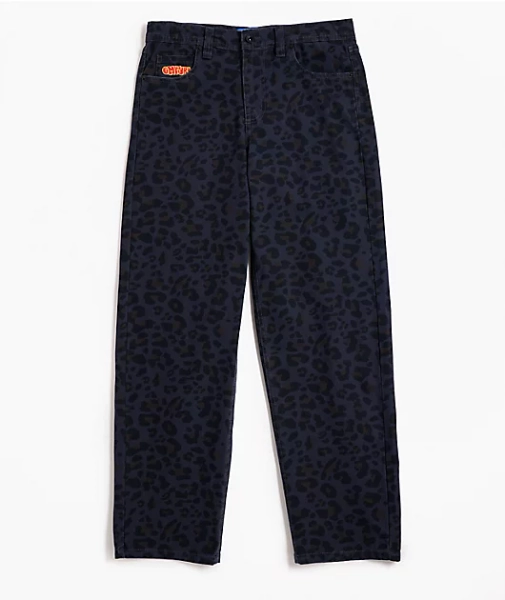 Empyre Kids Cheetah Black Loose Fit Canvas Skate Jeans