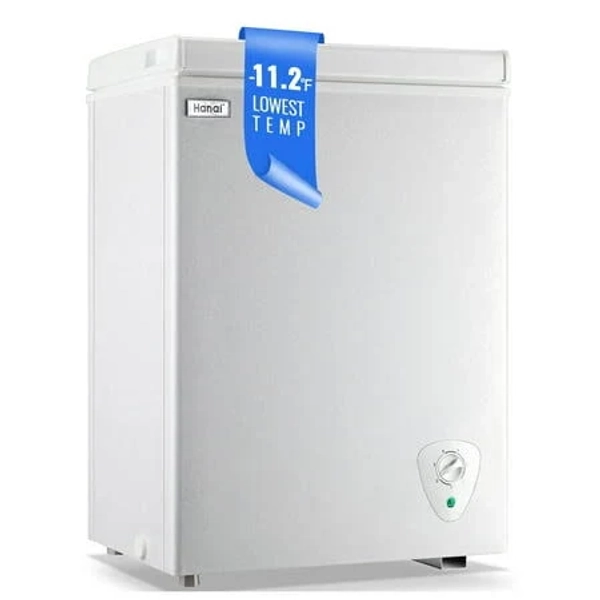 Wanai 3.5 Cu.Ft Deep Small Chest Freezer