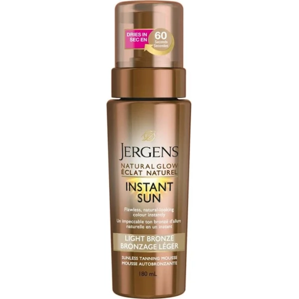 Jergens Natural Glow Instant Sun Sunless Tanning Mousse