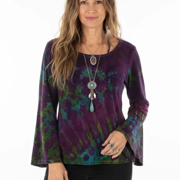 Janis Vibes Velvet Tie Dye Blouse