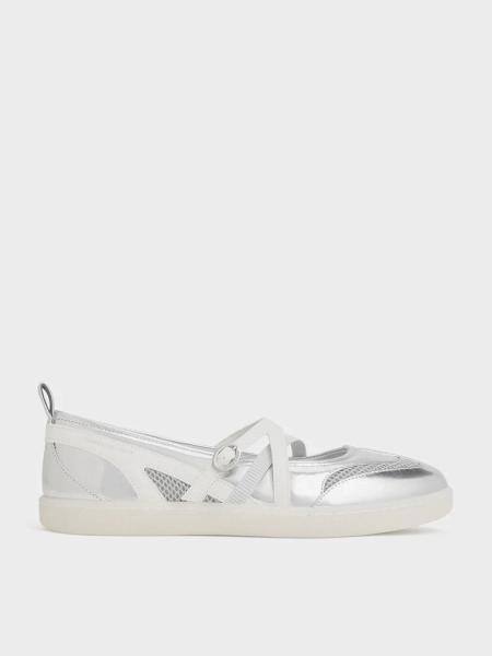 Tiggy Metallic Mesh Two-Tone Ballet Sneakers