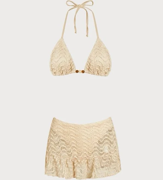Samiol Women's Beaded Textured Bikini Set