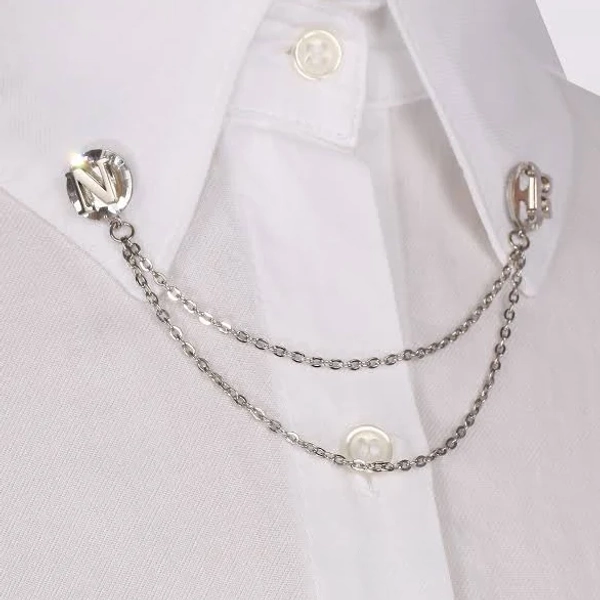 Personalized Letter Collar Chain Brooch