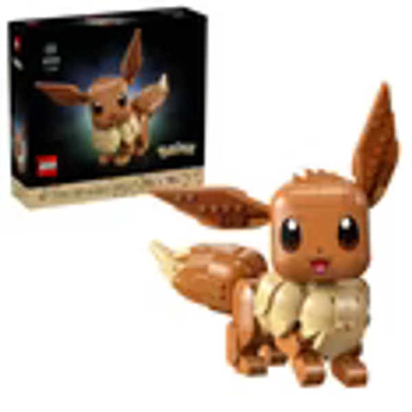 LEGO Pokémon Eevee - Collectible Building Set for Adults, Ages 18+ - Posable Pokémon Figure for Display - Desk, Bookshelf or Home Office Decor - Gift for Men & Women - 72151