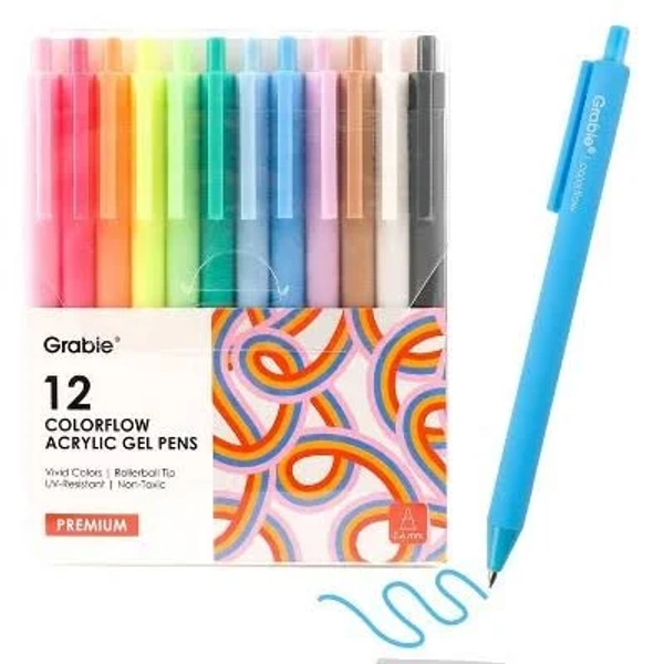 Grabie Retractable Colorflow Acrylic Gel Pens