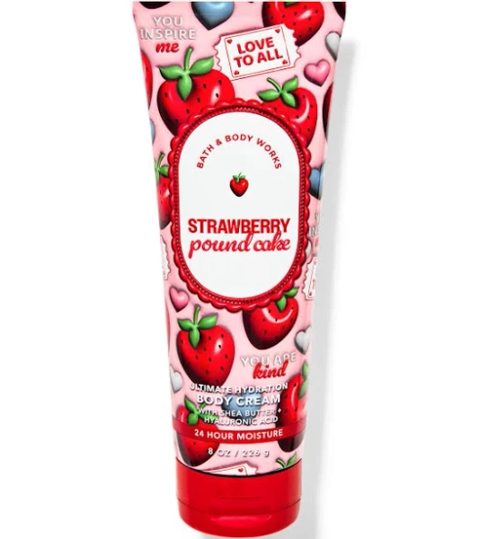 Bath Body Works Strawberry Pound Cake Body Cream