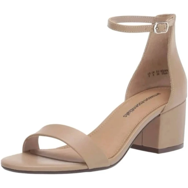 Amazon Essentials Shoes | Amazon Essentials Sandals Nwt Two Strap Heeled Beige 8.5 | Color: Cream/Tan | Size: 8.5 | Maggifleur's Closet