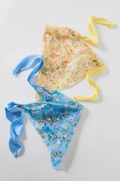 Thea Floral Embellished Sheer Headscarf