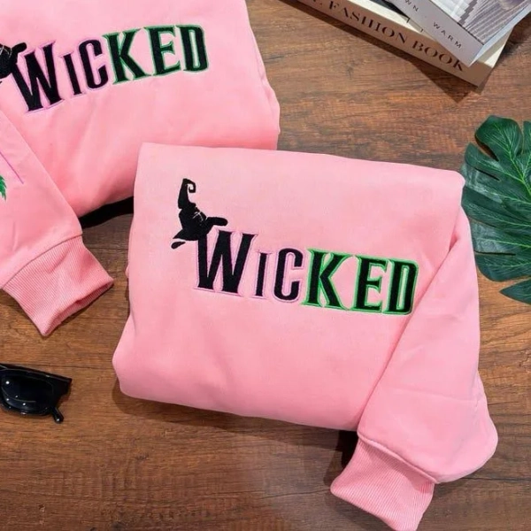 Broadway Musical Inspired Embroidered Wicked Sweatshirt