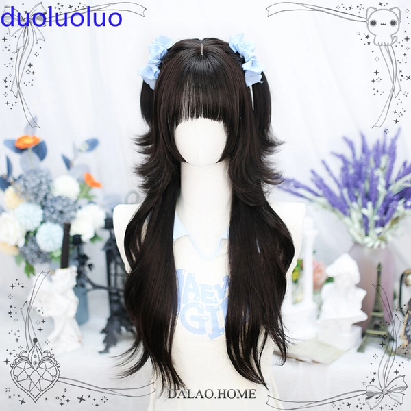 Long Hair Lolita Harajuku Highlights Wigs Hairpiece Without Hair Accessories