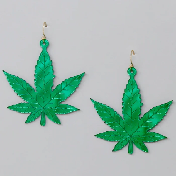 Hemp Leaf Acetate Dangle Earrings – US Jewelry House