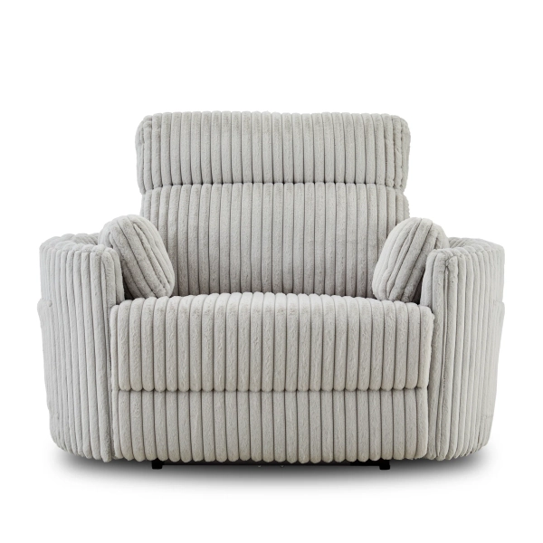 Hokku Designs Modern 54.33" Wide Recliner Chair with Plush Faux Rabbit Fur, USB Charging Port & Adjustable Backrest – Easy Assembly | Wayfair