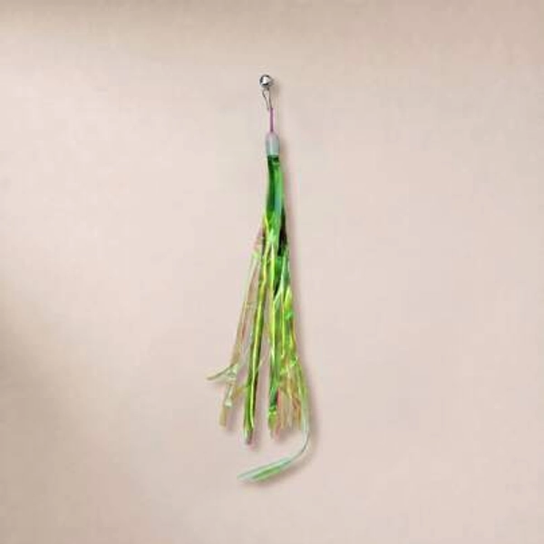 1pc Replacement Head For Cat Teaser Wand - Aurora Ribbon Fairy Wand Crinkle Paper Versatile Cat Toy Replacement Head - Size Light Yellow