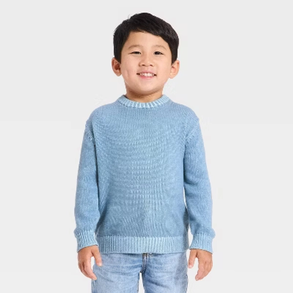 Toddler Boys' Pullover Sweater - Cat & Jack™ Blue 3T