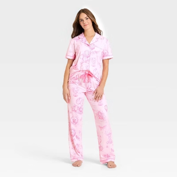 Wicked x Katie Kime Women's Graphic Pajama Set - Pink XL