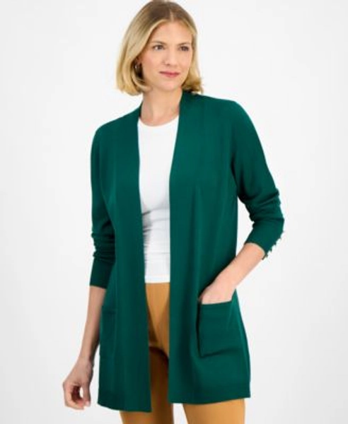 Women's Button-Sleeve Flyaway Cardigan, PP-4X, Created for Macy's